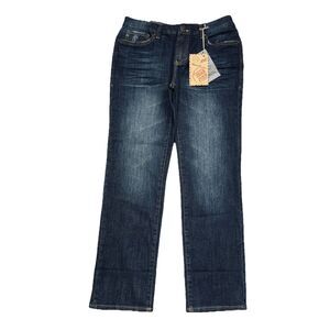 New Dear John In To The Night Straight Jeans Petite 27P (28x26) Blue Ankle Women